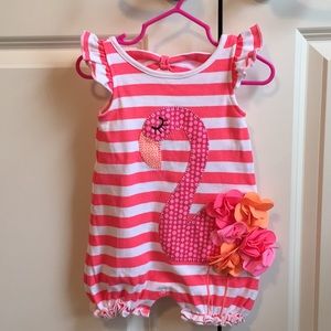 Adorable flamingo romper by Mudpie!!